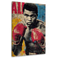 Pop Art Ali Boxer Ikone kraftvolles Statement Wandbild