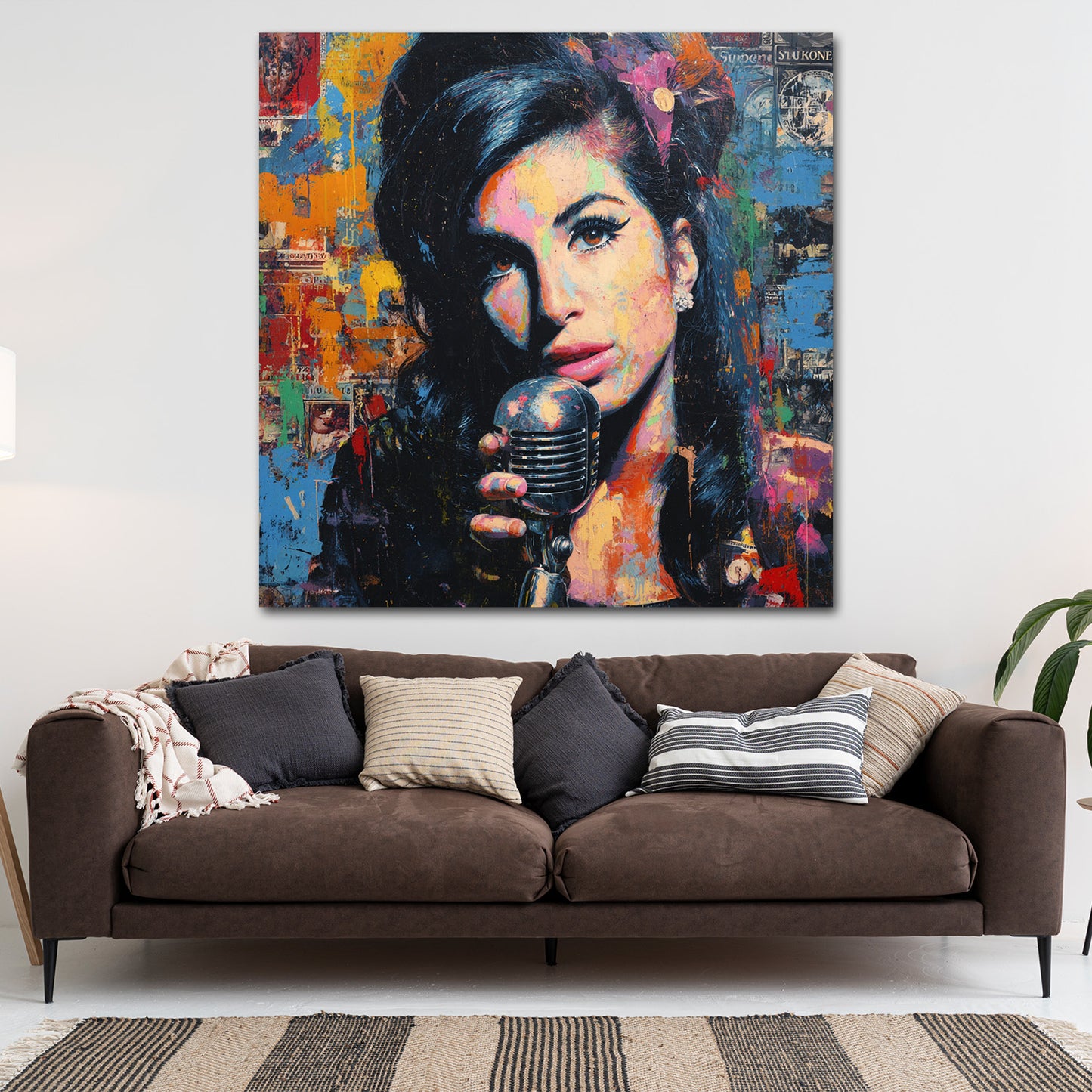 Pop Art Amy Porträt Vintage Style Wandbild