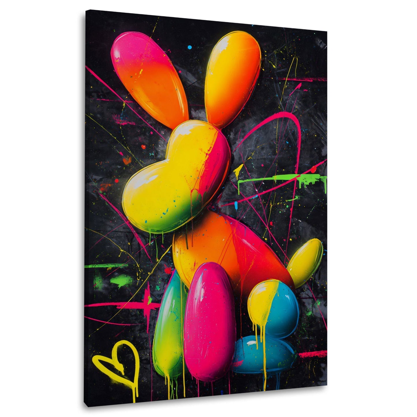 Pop Art Ballon Tier Splash Effekt kreatives Design Wandbild