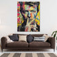 Pop Art Bowie Porträt Farbenpracht Wandbild