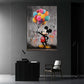 Pop Art Comic Micky mit Luftballons auf urbanem Hintergrund Wandbild