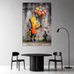 Pop Art Comicfigur Bart mit Luftballons Wandbild