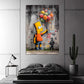 Pop Art Comicfigur Bart mit Luftballons Wandbild