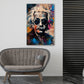 Pop Art Einstein mit Sonnenbrille abstrakt modern Wandbild