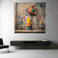 Pop Art Figur Comic Bart mit Luftballons und Wandkritzeleien Wandbild