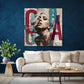 Pop Art Gaga Porträt Frau mit sinnlichem Blick Wandbild