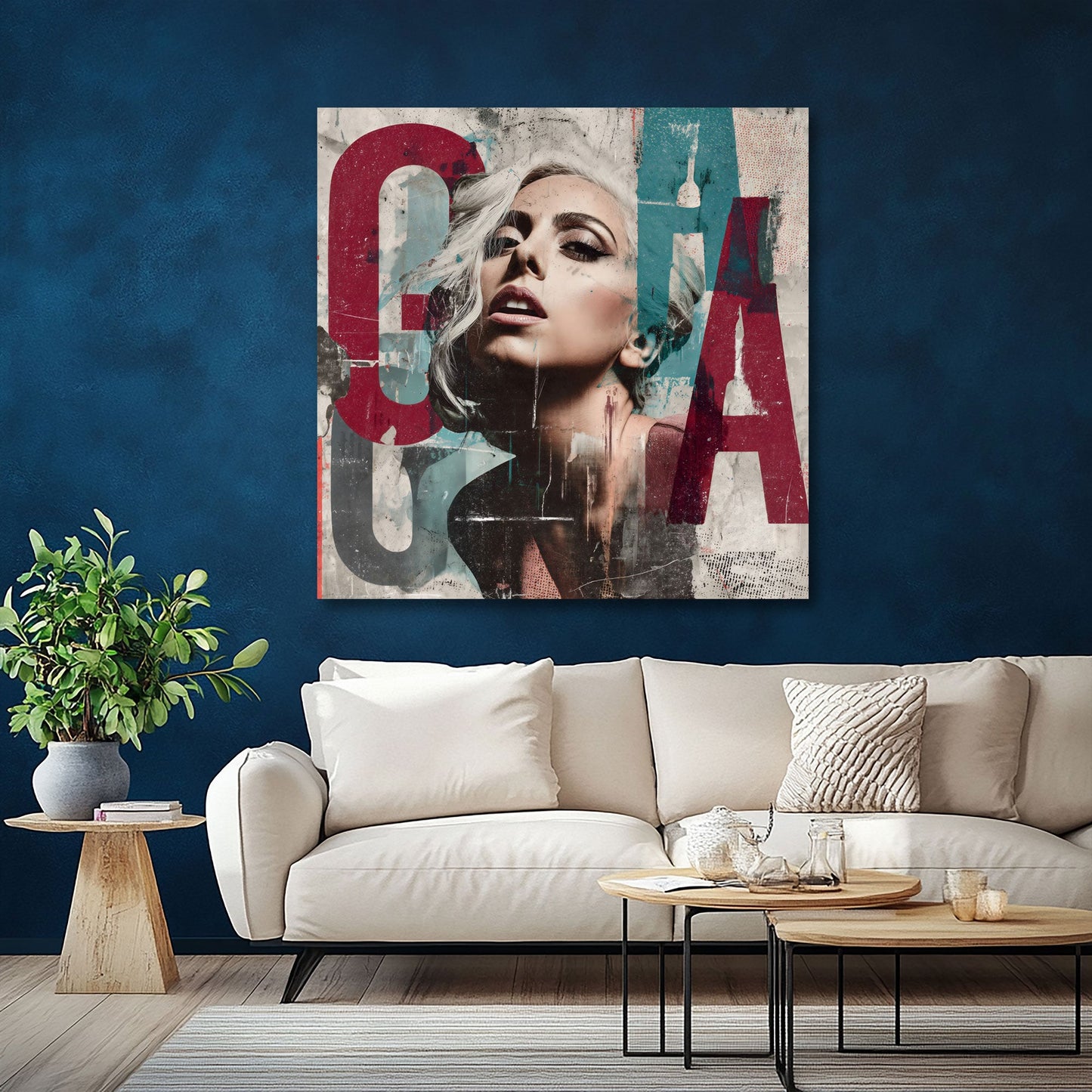 Pop Art Gaga Porträt Frau mit sinnlichem Blick Wandbild