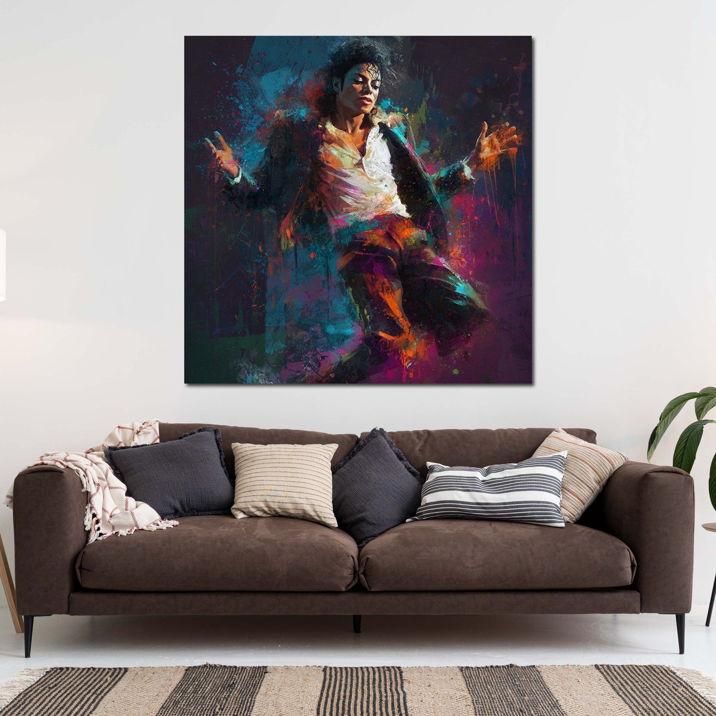 Pop Art Jackson Performance Farbsplash Wandbild