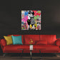 Pop Art Kinder Umarmung Liebe Collage Wandbild