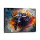 Pop Art kraftvoller Stier in Bewegung Wandbild