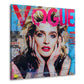Pop Art Madonna Magazin Porträt mit roten Lippen Wandbild
