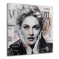 Pop Art Madonna schwarz weiß ikonische Typografie Wandbild