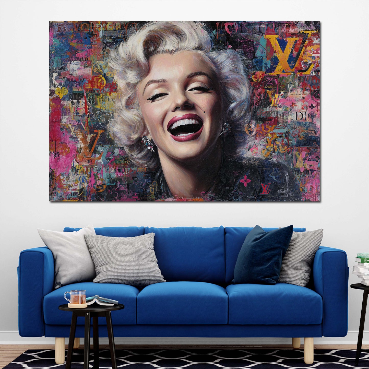 Pop Art Marilyn Luxury Collage Style Wandbild