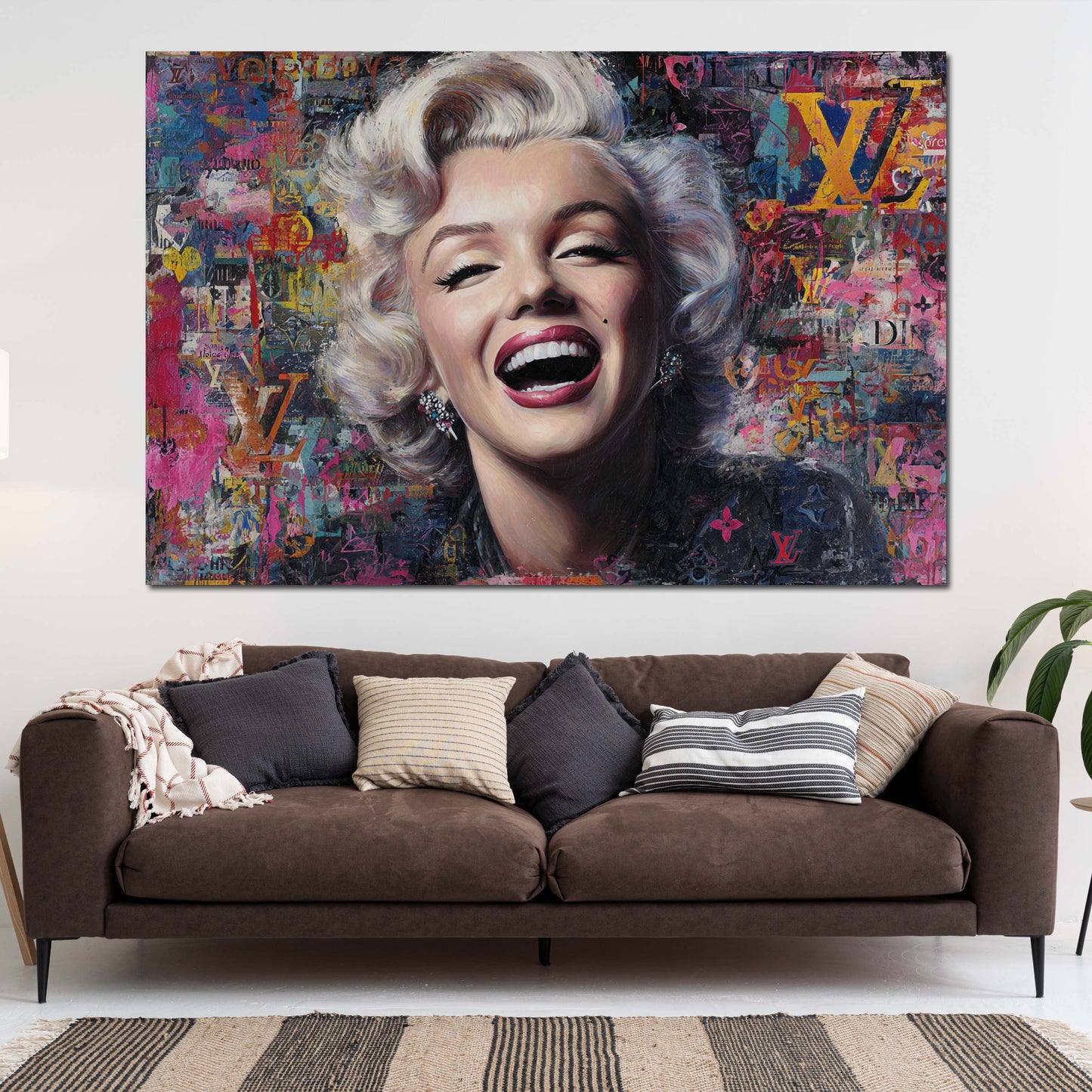 Pop Art Marilyn Luxury Collage Style Wandbild