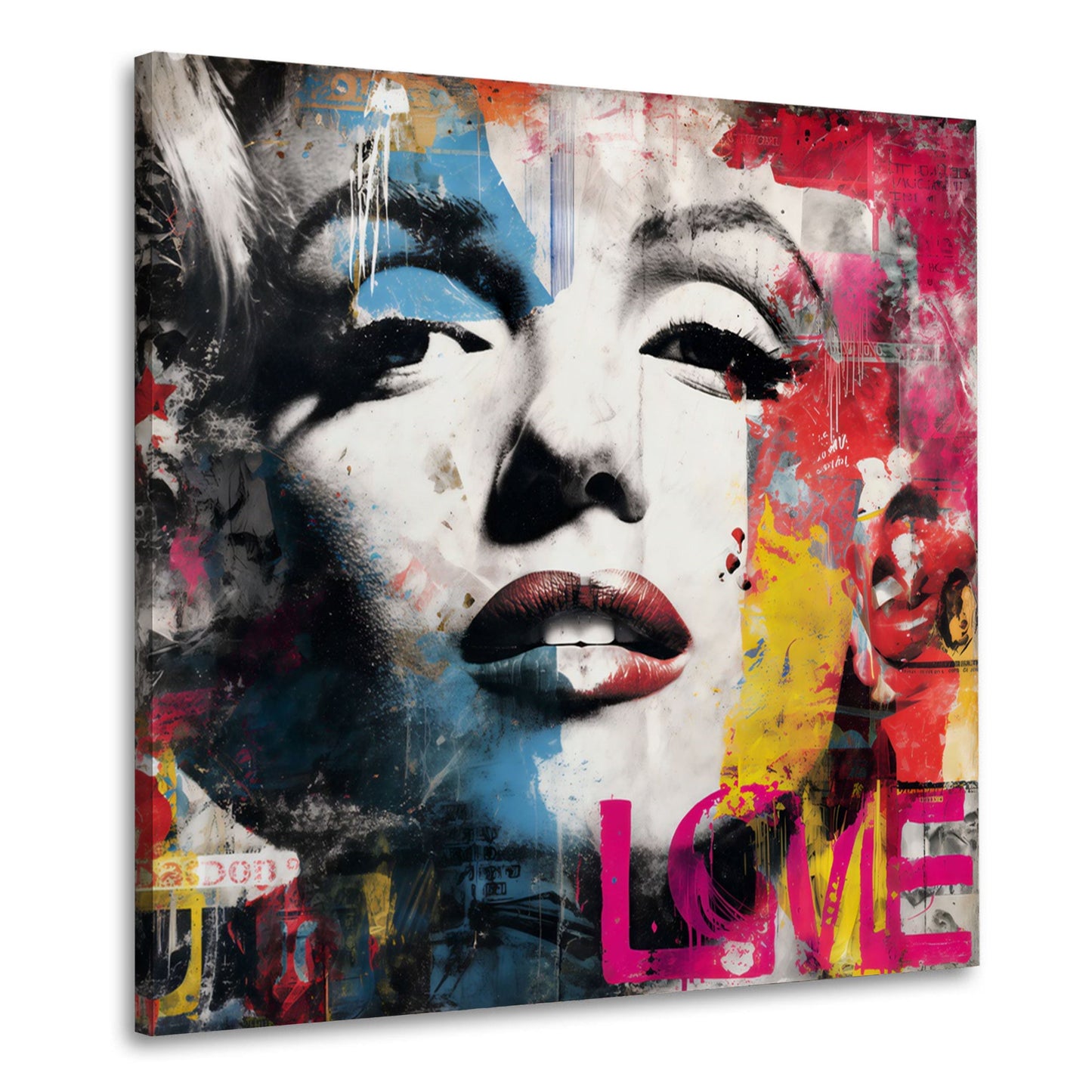 Pop Art Marilyn Porträt im modernen Magazin Stil Wandbild