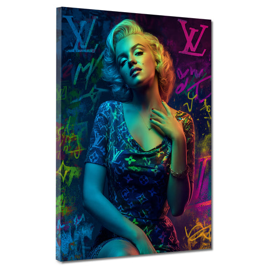 Kunstwerk Pop Art Marilyn Luxus Style Wandbild