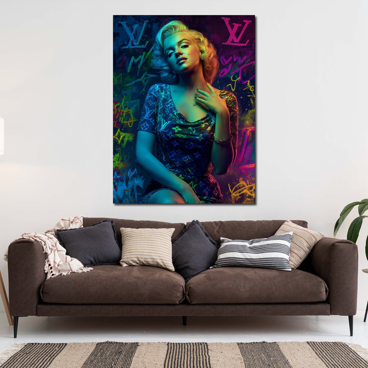 Kunstwerk Pop Art Marilyn Luxus Style Wandbild
