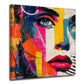 Pop Art Porträt mit kräftigen Farben ausdrucksstark Wandbild