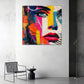 Pop Art Porträt mit kräftigen Farben ausdrucksstark Wandbild