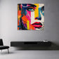 Pop Art Porträt mit kräftigen Farben ausdrucksstark Wandbild