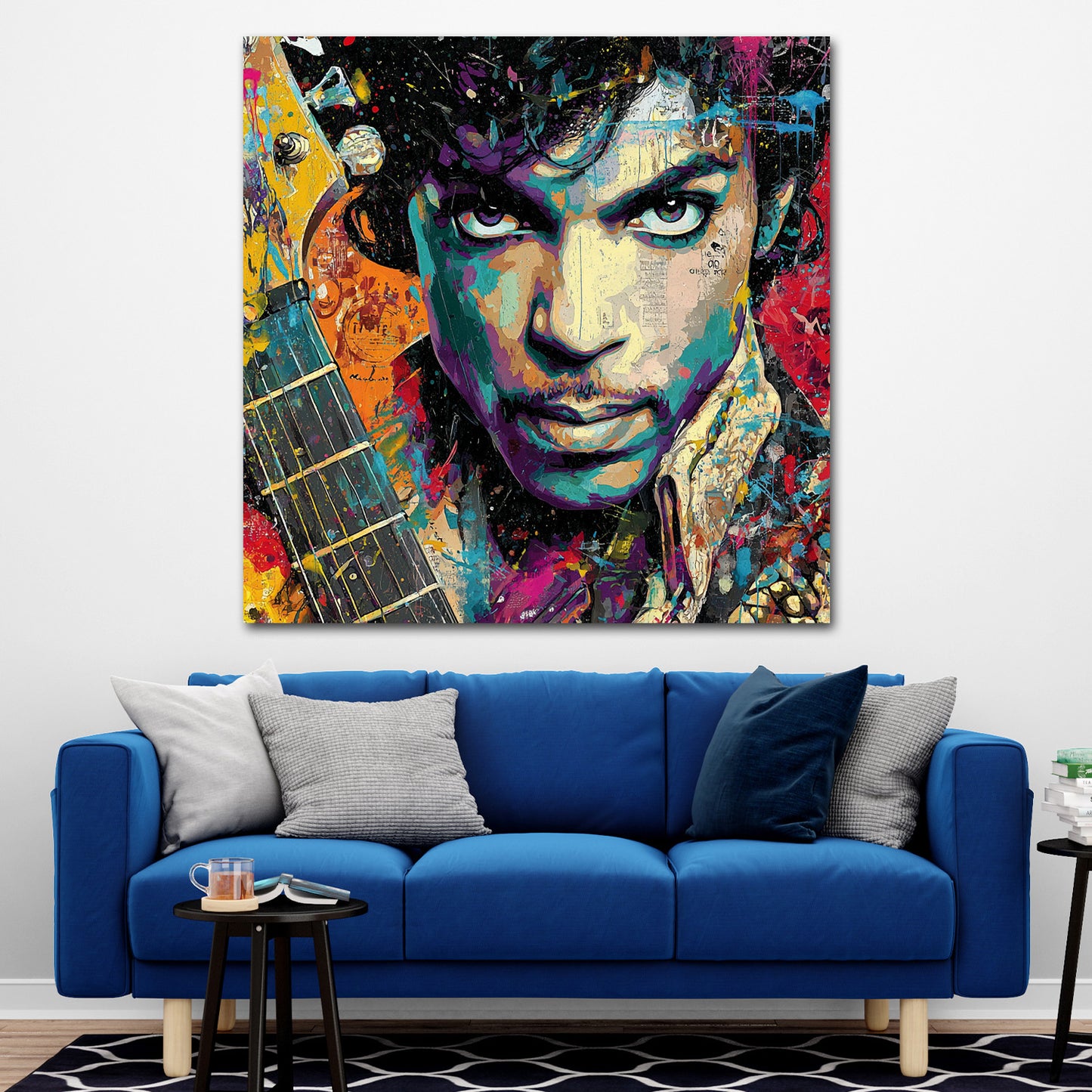 Pop Art Prince Nahaufnahme Musik Wandbild