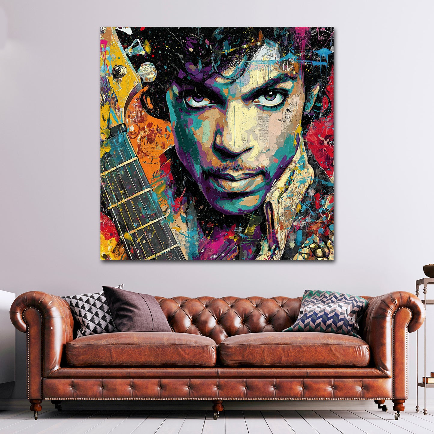 Pop Art Prince Nahaufnahme Musik Wandbild