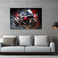 Pop Art Supersport Bike Farbspritzer Dynamik Racing Wandbild