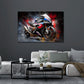Pop Art Supersport Bike Farbspritzer Dynamik Racing Wandbild