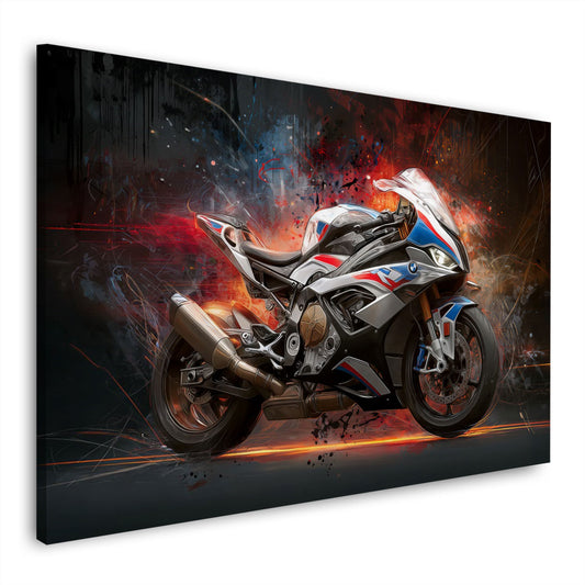 Pop Art Supersport Motorrad Racing Power Dynamik Wandbild