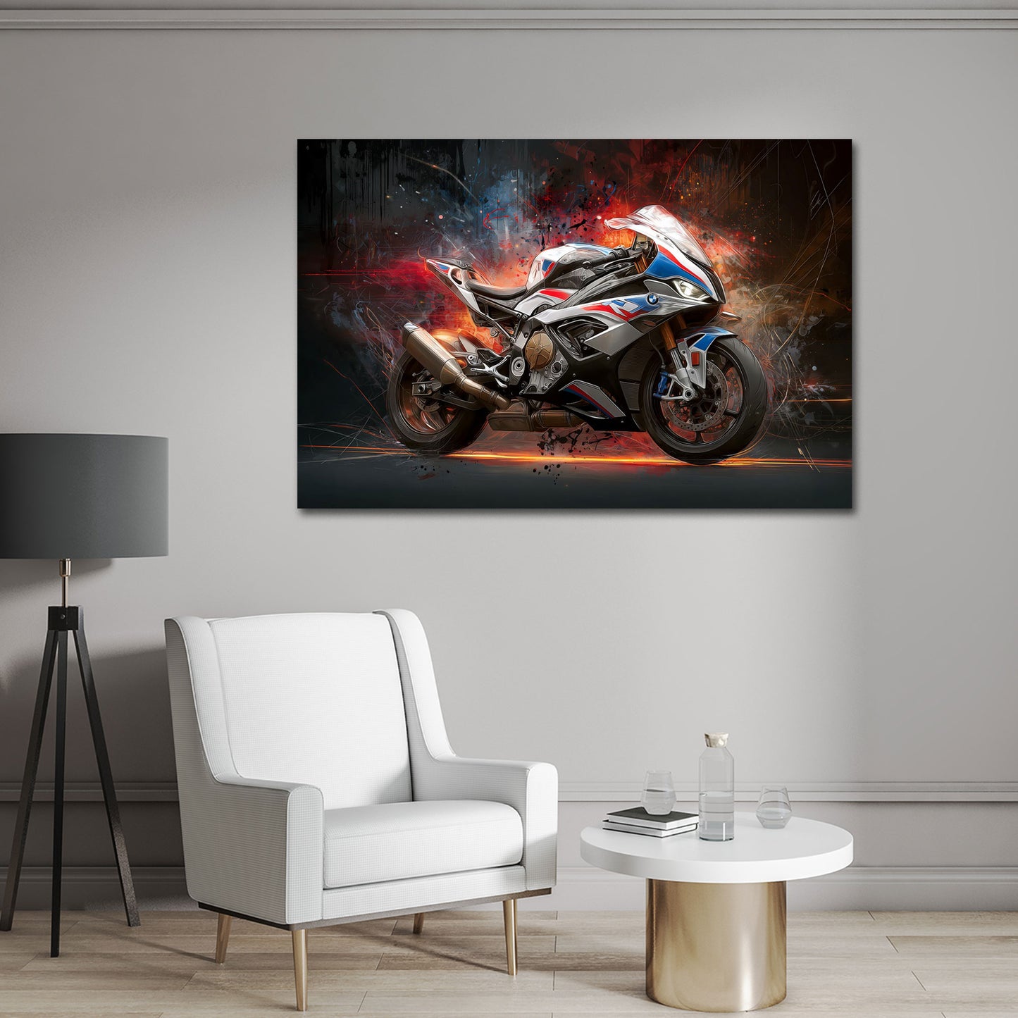 Pop Art Supersport Motorrad Racing Power Dynamik Wandbild