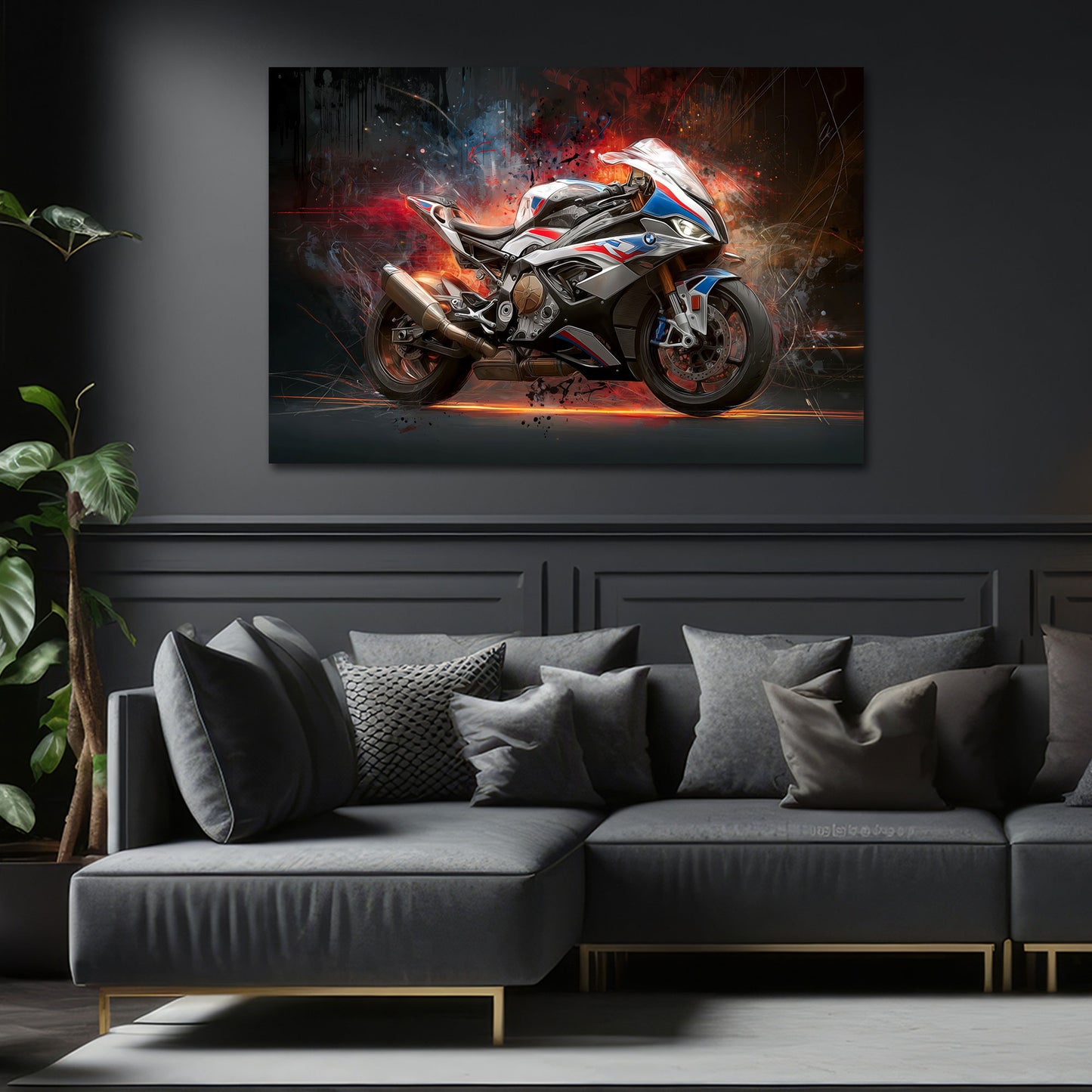 Pop Art Supersport Motorrad Racing Power Dynamik Wandbild