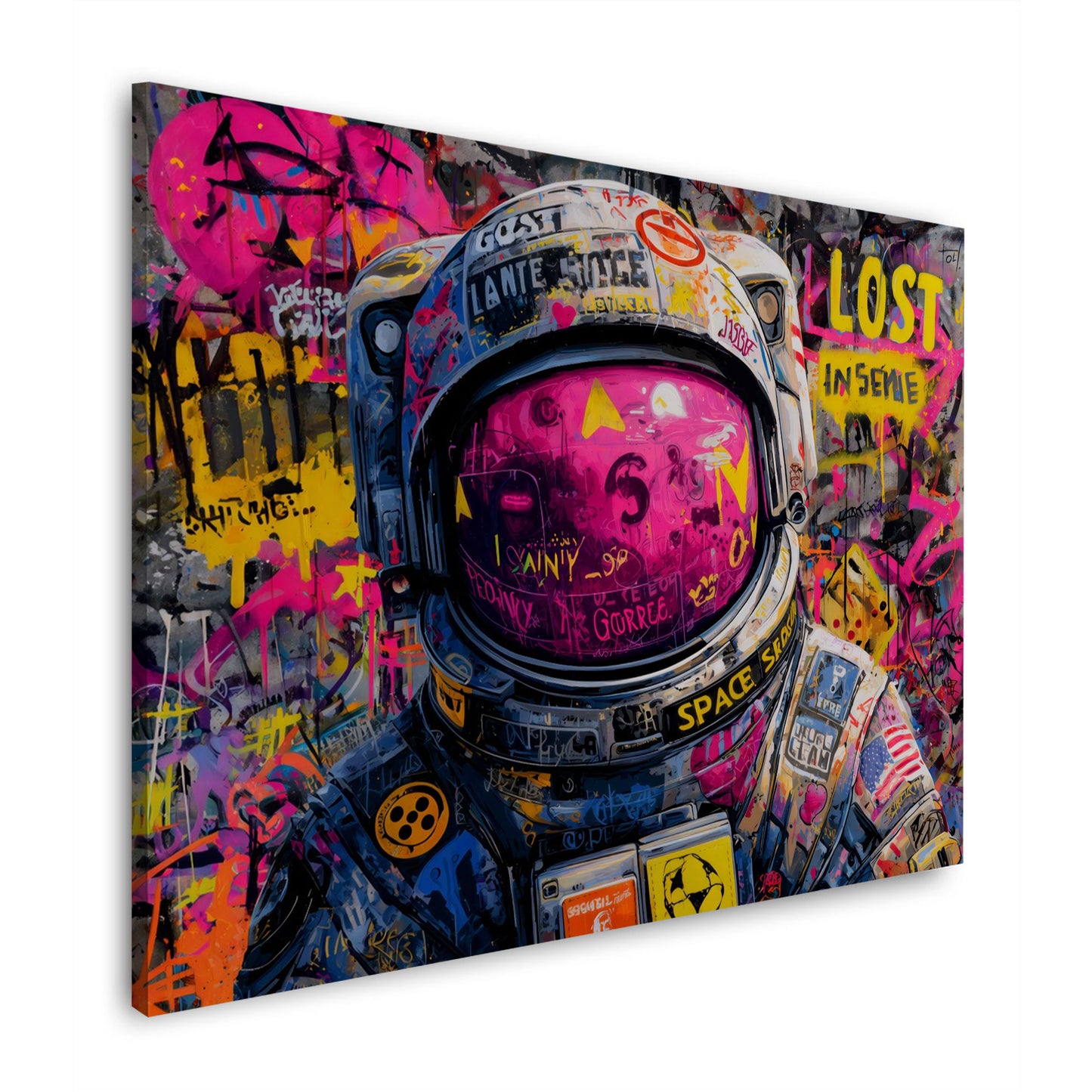 Astronaut Street Art futuristisch kreative Pop Art Wandbild