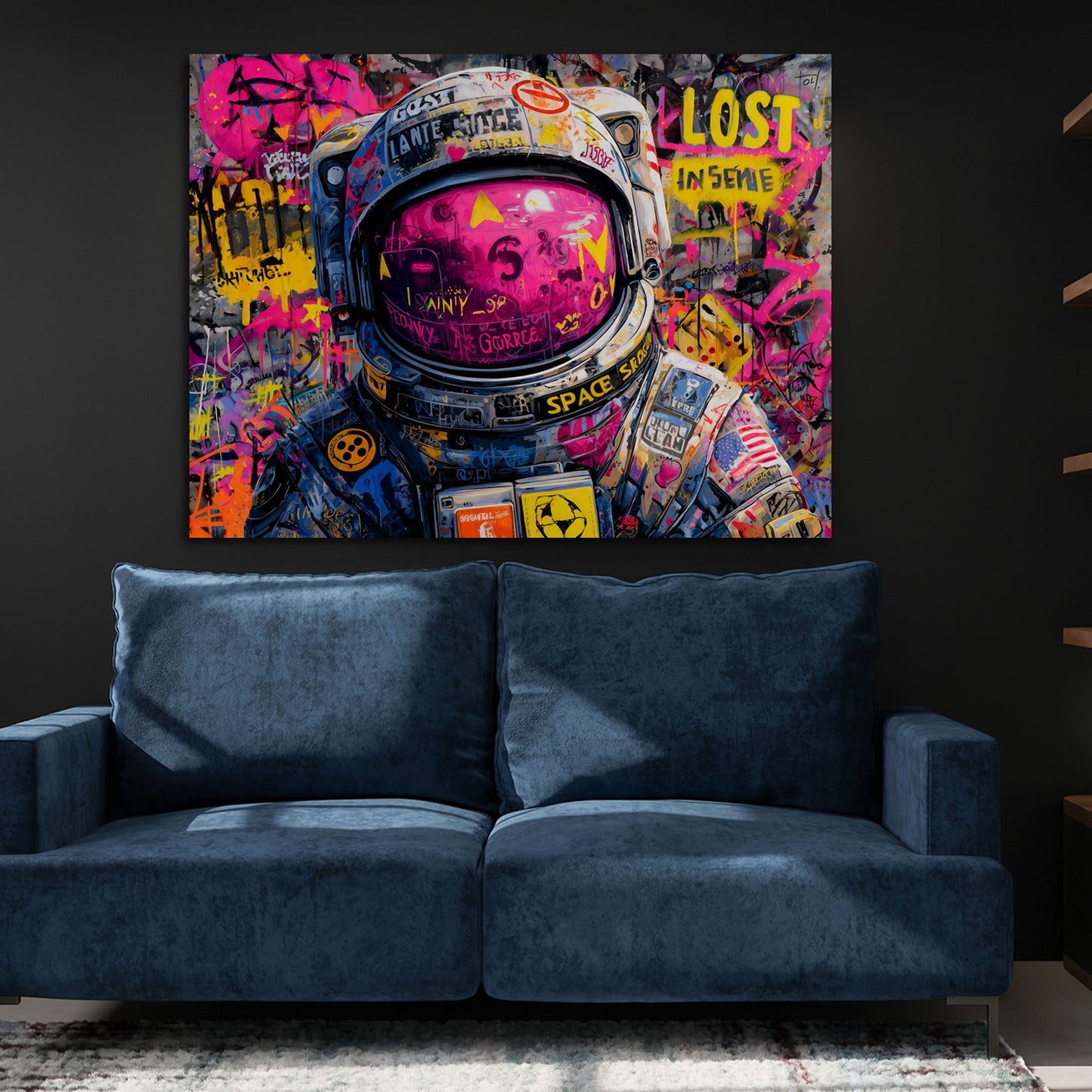 Astronaut Street Art futuristisch kreative Pop Art Wandbild