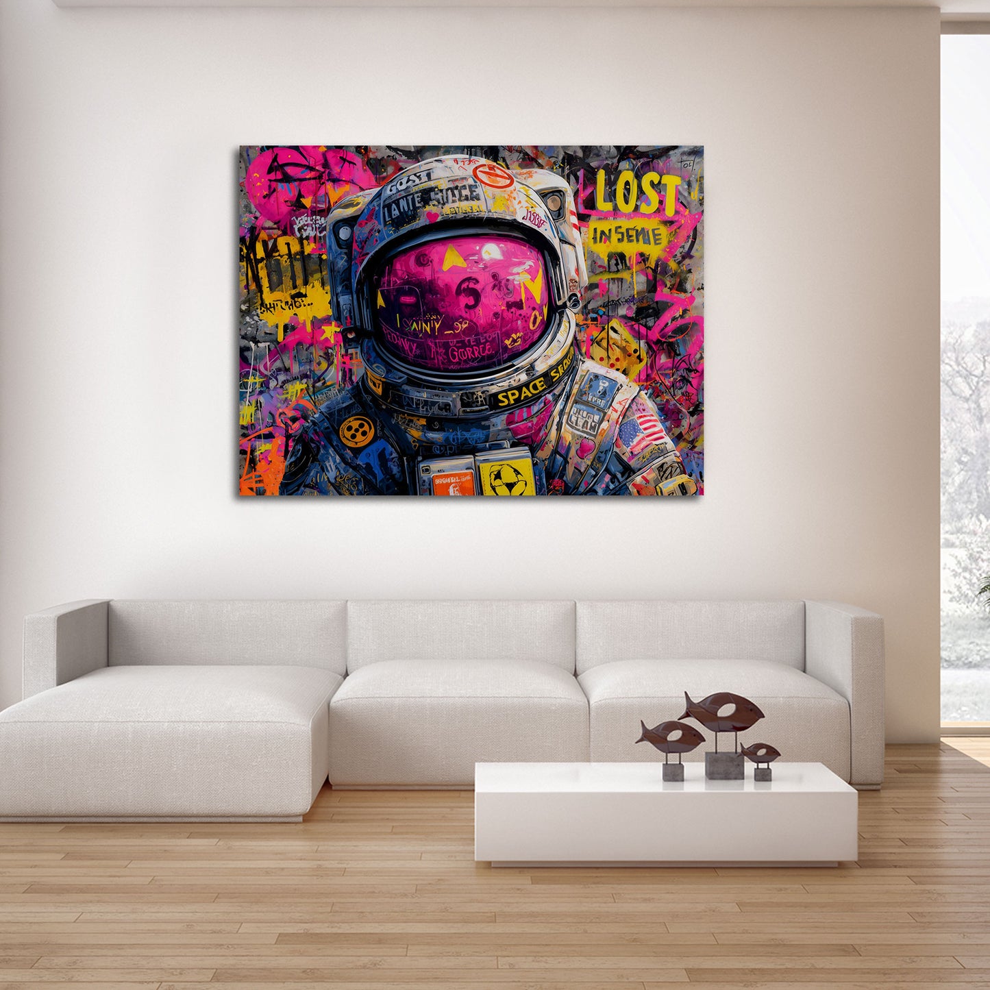 Astronaut Street Art futuristisch kreative Pop Art Wandbild