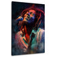 Reggae Sänger Marley Live Performance Mikrofon Pop Art Wandbild
