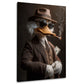 Reiche Ente als Gentleman mit Hut Motivation Wandbild