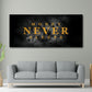 Reichtum Motivation Money Never Sleeps Wandbild