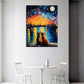 Romantisches Katzen Paar Pop Art Abendstimmung Wandbild
