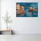 Romantische Lagune Italien venezianische Stadtansicht Wandbild