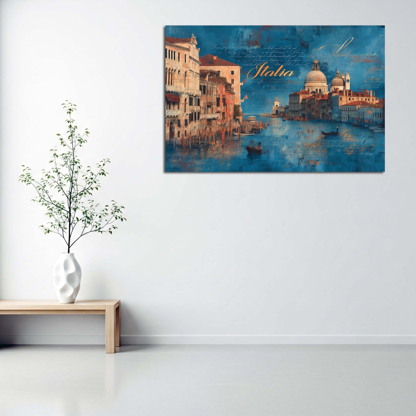 Romantische Lagune Italien venezianische Stadtansicht Wandbild