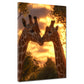 Romantisches Giraffenpaar Afrika Landschaft Wandbild