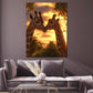 Romantisches Giraffenpaar Afrika Landschaft Wandbild