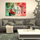 Rote Vespa La Vita è Bella Sehenswürdigkeiten Pop Art Wandbild