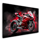 Rotes Motorrad Geschwindigkeit Technik Kraft Wandbild