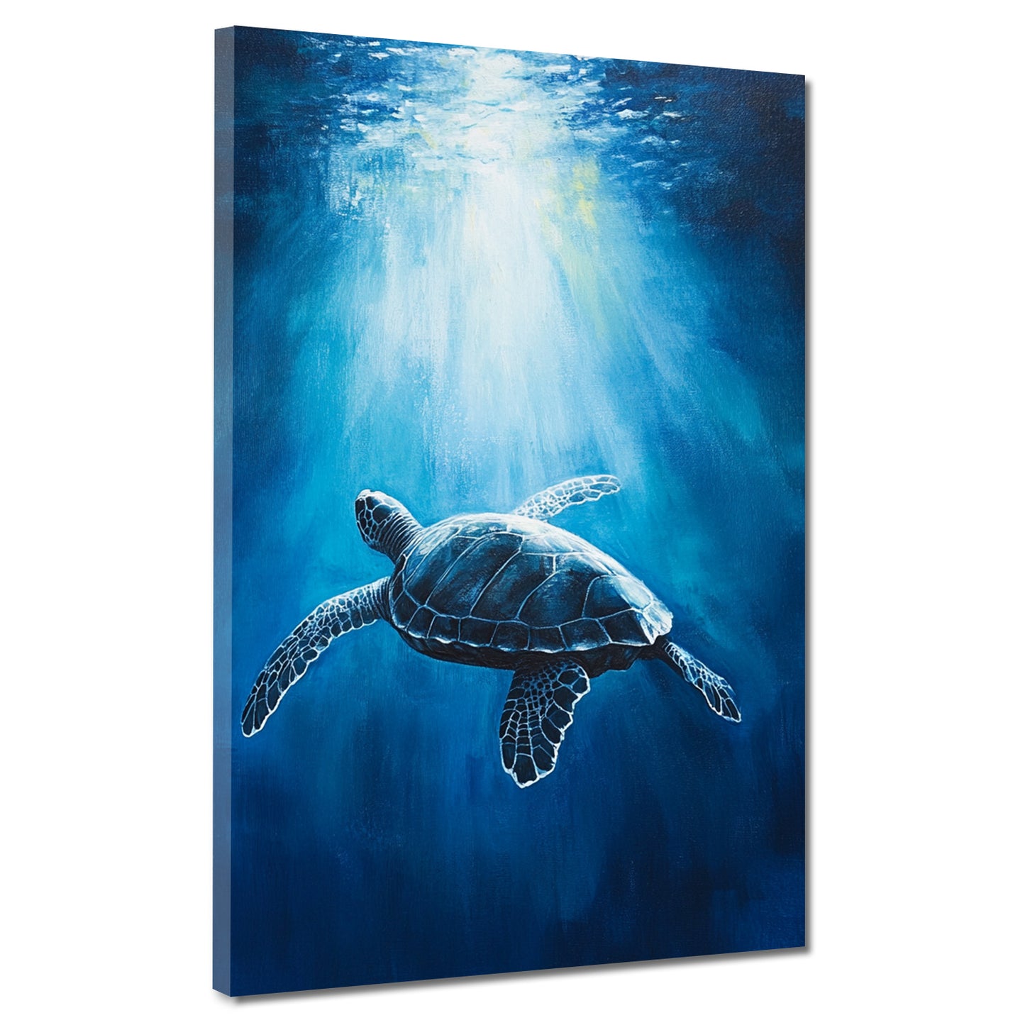 Schildkröte Unterwasser Lichtstrahlen Wandbild