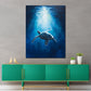 Schildkröte Unterwasser Lichtstrahlen Wandbild