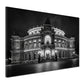 Semperoper Dresden Fotografie bei Nacht schwarz weiß Wandbild
