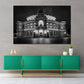 Semperoper Dresden Fotografie bei Nacht schwarz weiß Wandbild