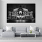 Semperoper Dresden Fotografie bei Nacht schwarz weiß Wandbild