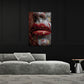 Sinnliche Lippen in glamouröser Fashion Kunst Wandbild